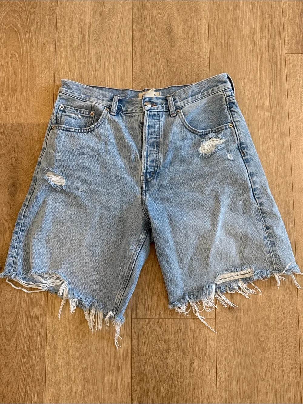 Madewell the Essex Long Baggy Short in Londe wash sz.